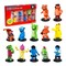 Gang Beasts Character Figures 12Pk Red Cat Blue Bear Green Dragon Pmi International